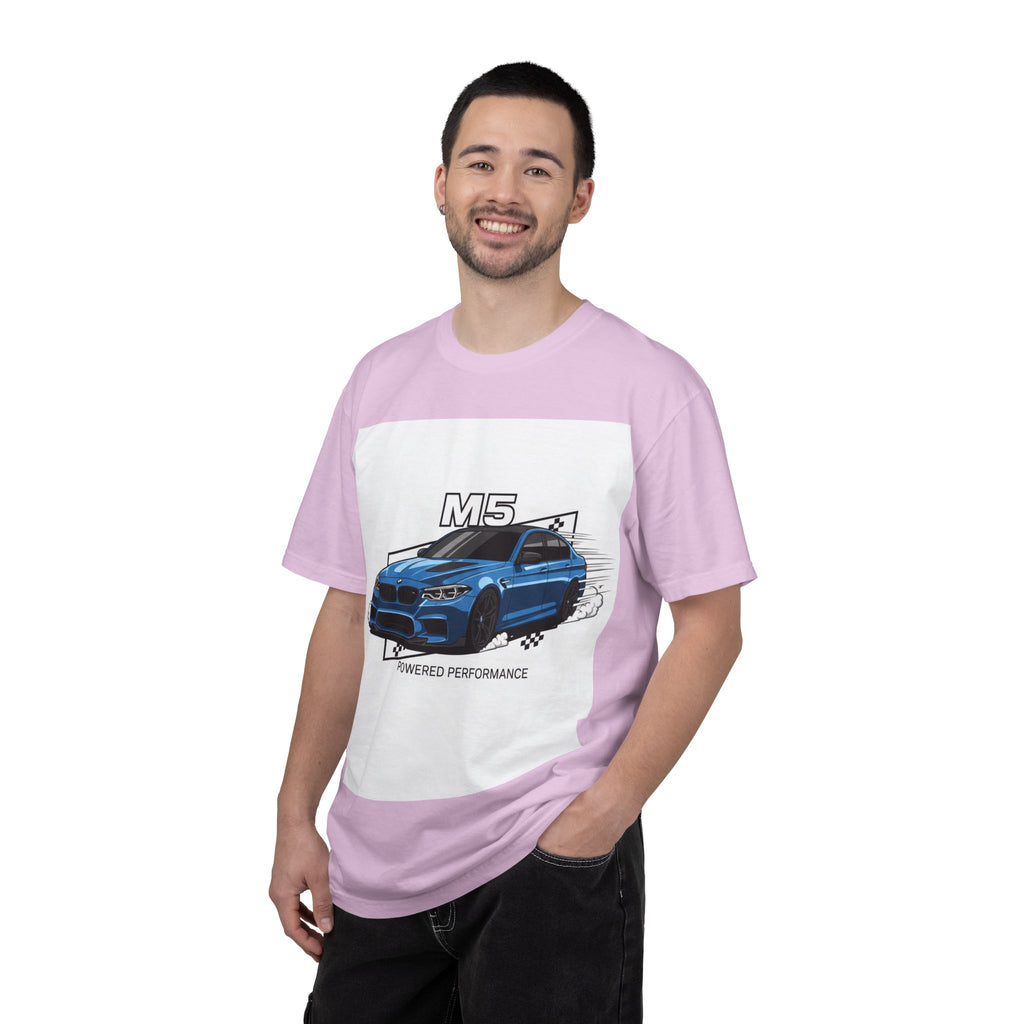 M5 Blue Car Powered Performance T-shirt | BMW Competition Graphic