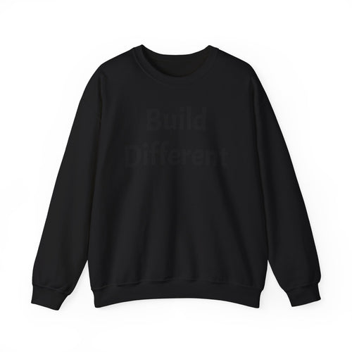 Crewneck Sweatshirt — “Build Different” Front & “It’s a New Day” Back Motivational Pullover